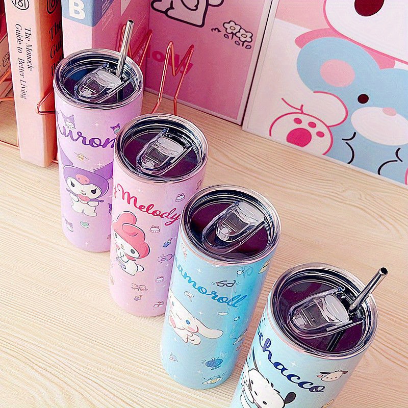 Kawaii Sanrio Hello Kitty Thermos Cup MyMelody Cinnamoroll Anime