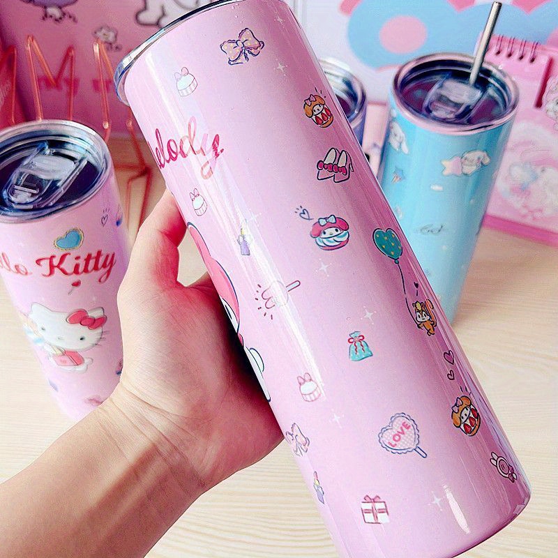 Kawaii Sanrio Hello Kitty Thermos Cup MyMelody Cinnamoroll Anime