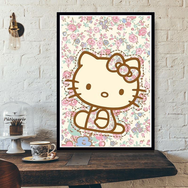 Hello Kitty Poster Anime Wall Art for Bedroom Living Room Decor Birthday  Gift Unframed 8x10in