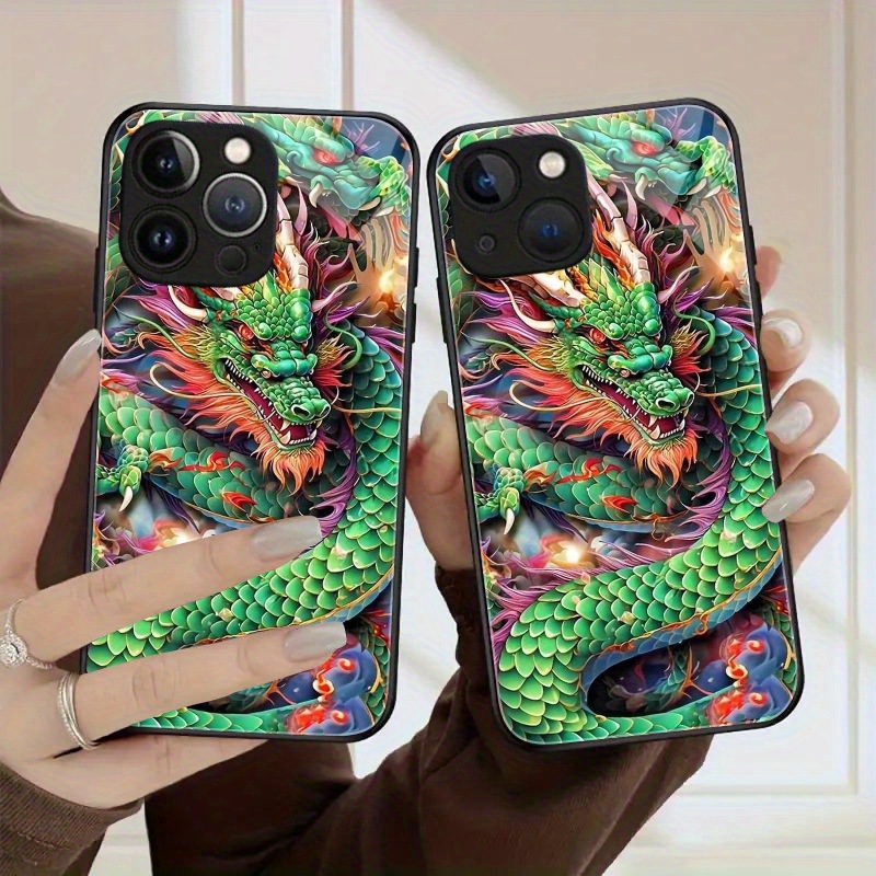 

Dragon Hd Definition Glass Phone Case For Iphone 15 Pro Max/ 14 Pro Max/ 13 Pro Max/ 12 Pro Max/ 11 Pro Max