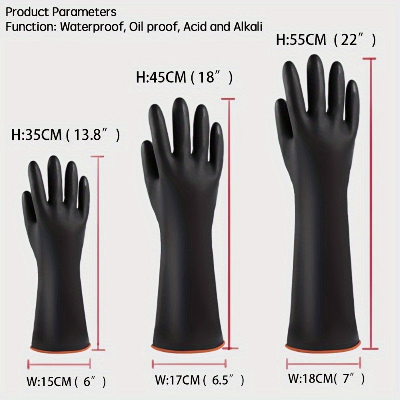 Rubber Gloves Chemical Resistant Gloves Heavy Duty Latex - Temu