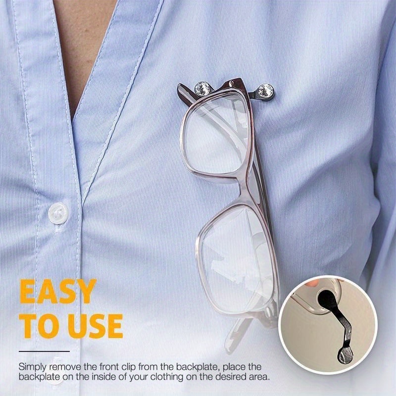 Direction Portable Magnetic Eye Glass Holder Spectacle Sunglasses Clip Badge  Hang Magnet Hook 