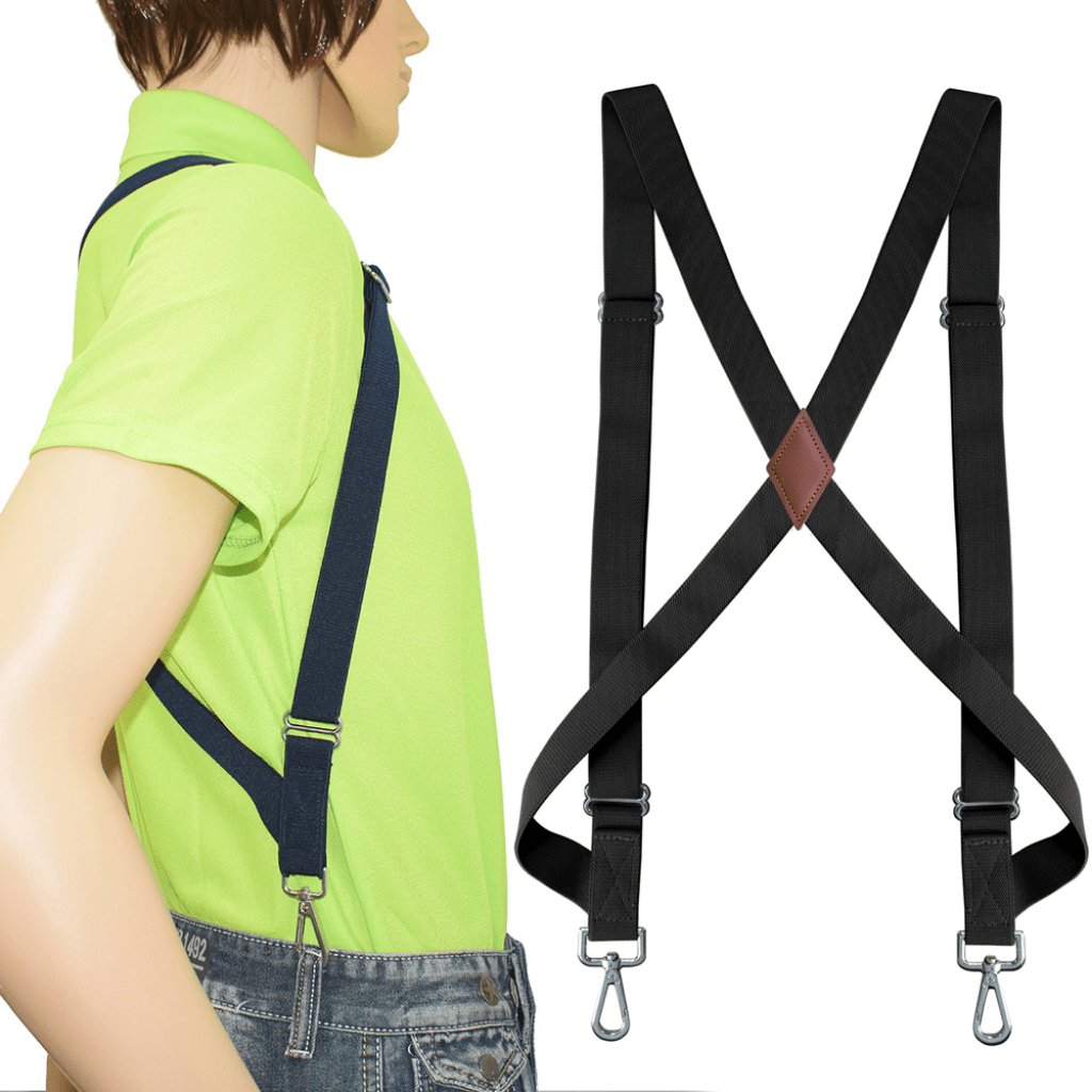 

Trucker Suspenders For Men Work, Wide X-back Suspenders With 2 Snap Hooks, Men's Adjustable Elastic Suspenders, Trouser Braces