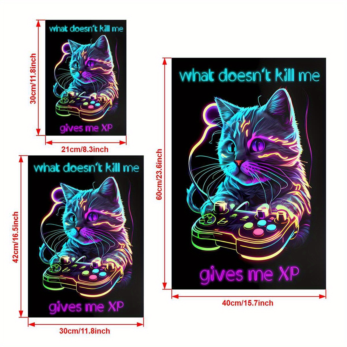 Canvas Poster Printed Painting Kill Give Experience Cats - Temu