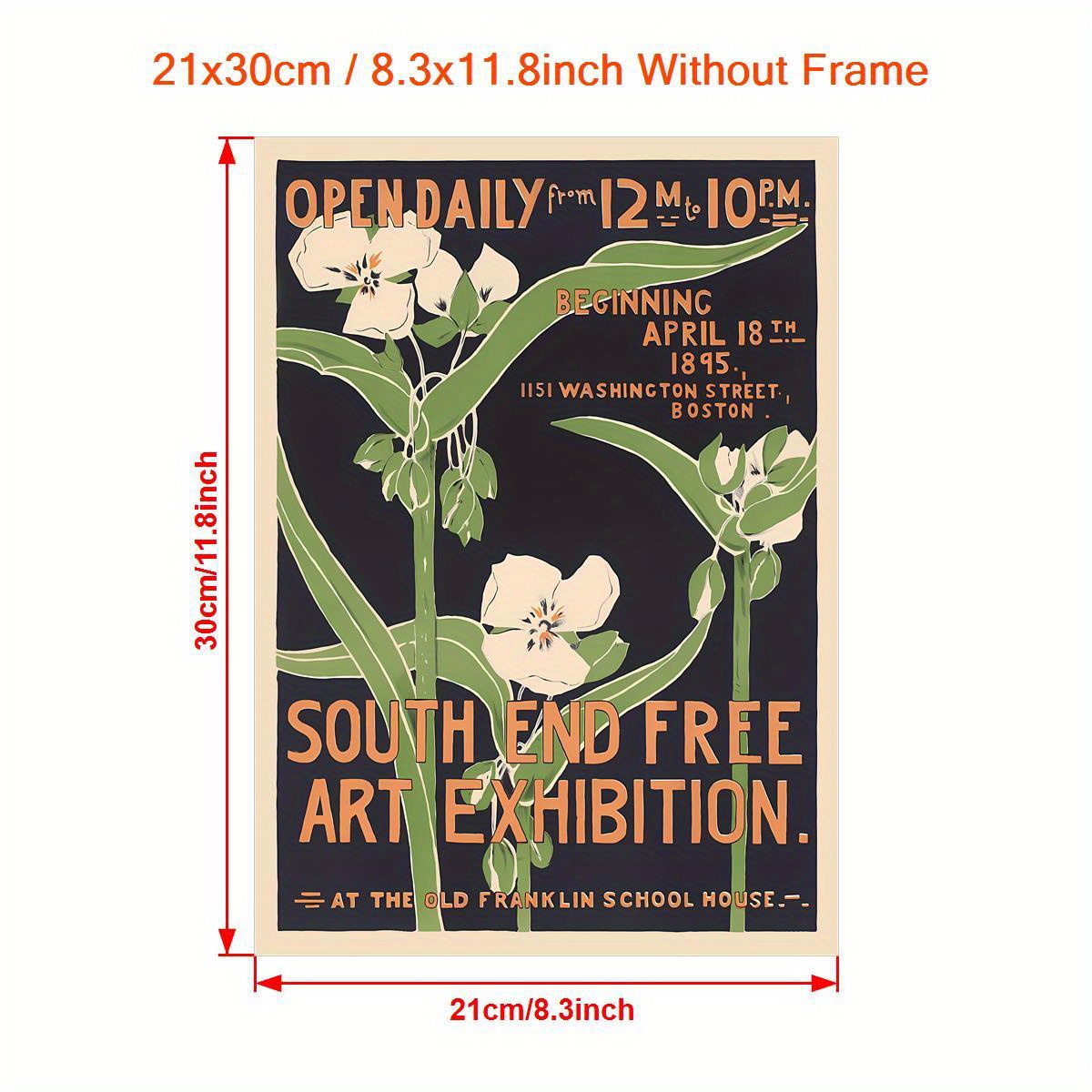 1pc canvas poster printed painting art nouveau print retro poster floral art print wall decor home room decor wall art unframed