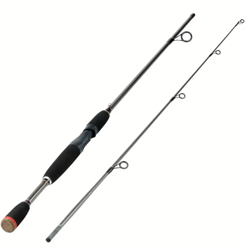 Sougayilang 2 Piece Super Light Carbon Fiber Spinning/Casting Fishing Rod, Size: Spinning Rod, Black