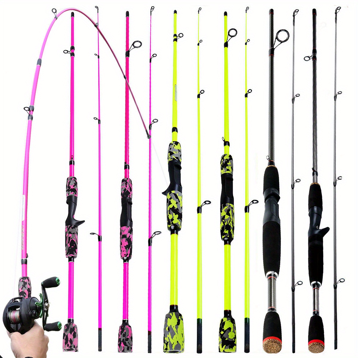 Long range Casting Fishing Rod Sea Fishing Pole Fiber Glass - Temu