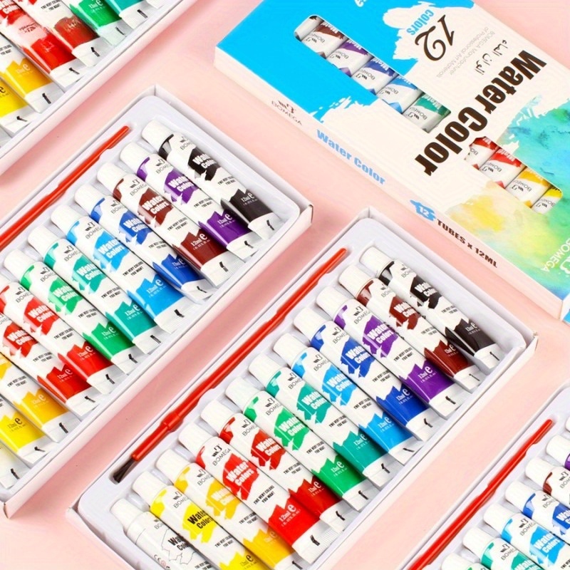 12/18/24 Colors Solid Watercolor Pigment Hand Gouache Temu