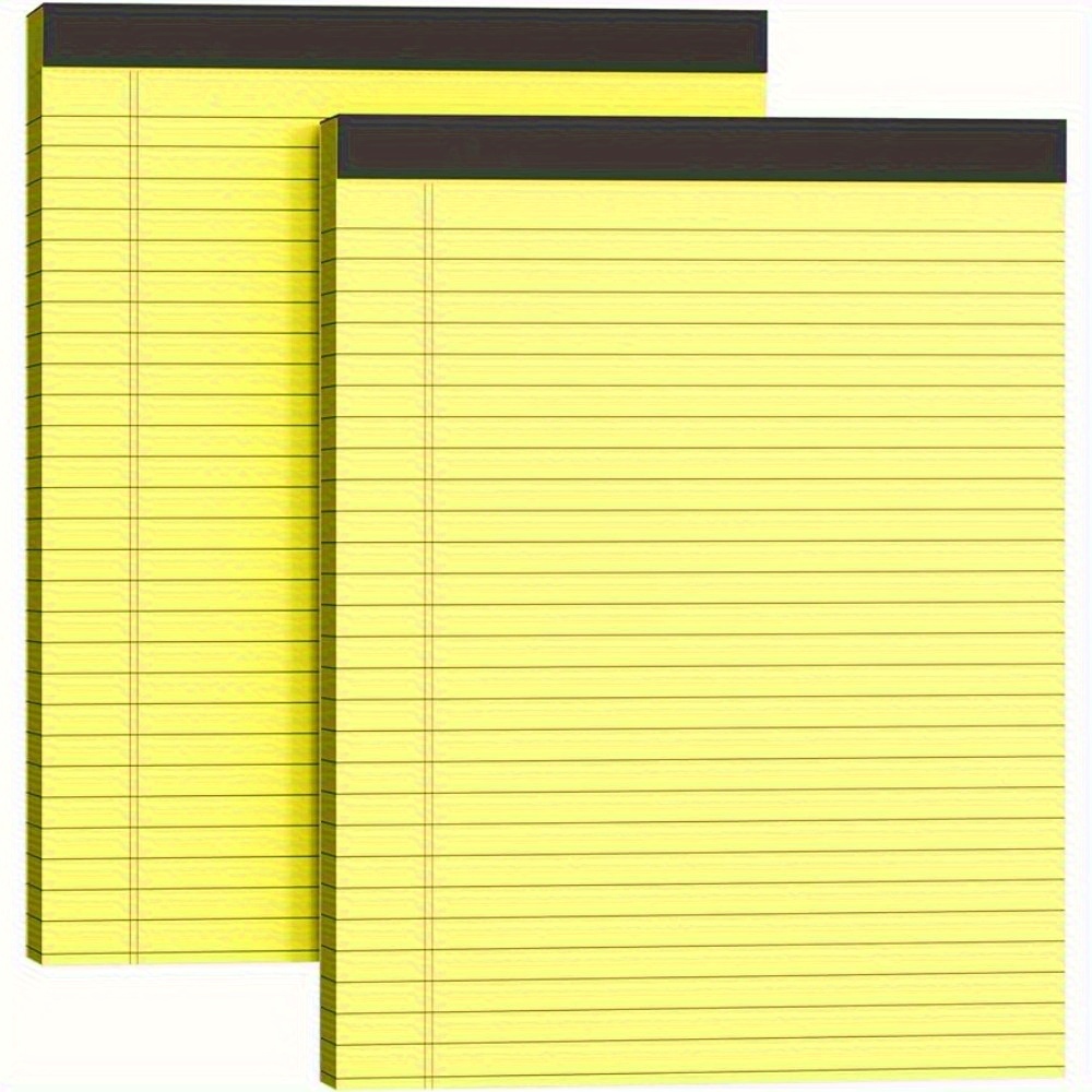 Legal Pads Yellow Note Pads Writing Pads Wide Ruled Legal - Temu