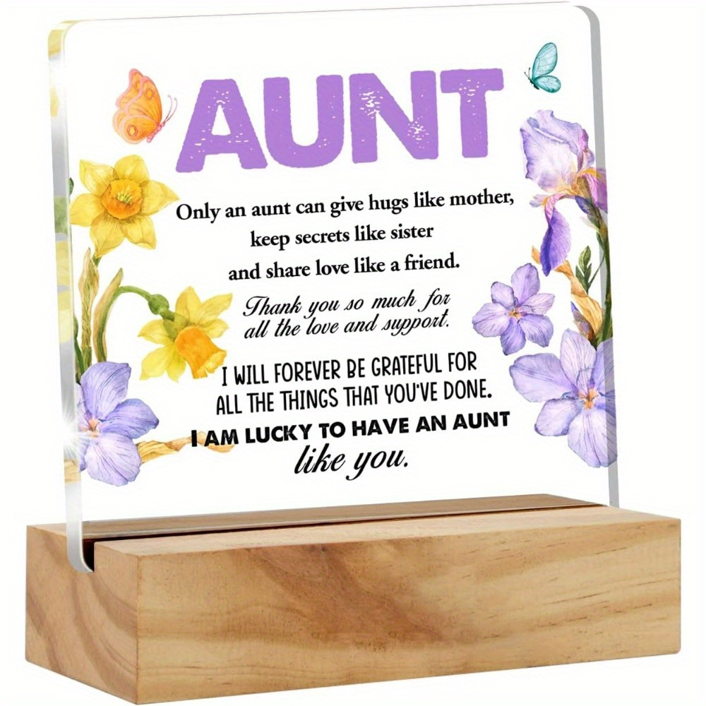 Aunt Gifts Niece Nephew Best Aunt Desk Decor Floral An Aunt - Temu Canada