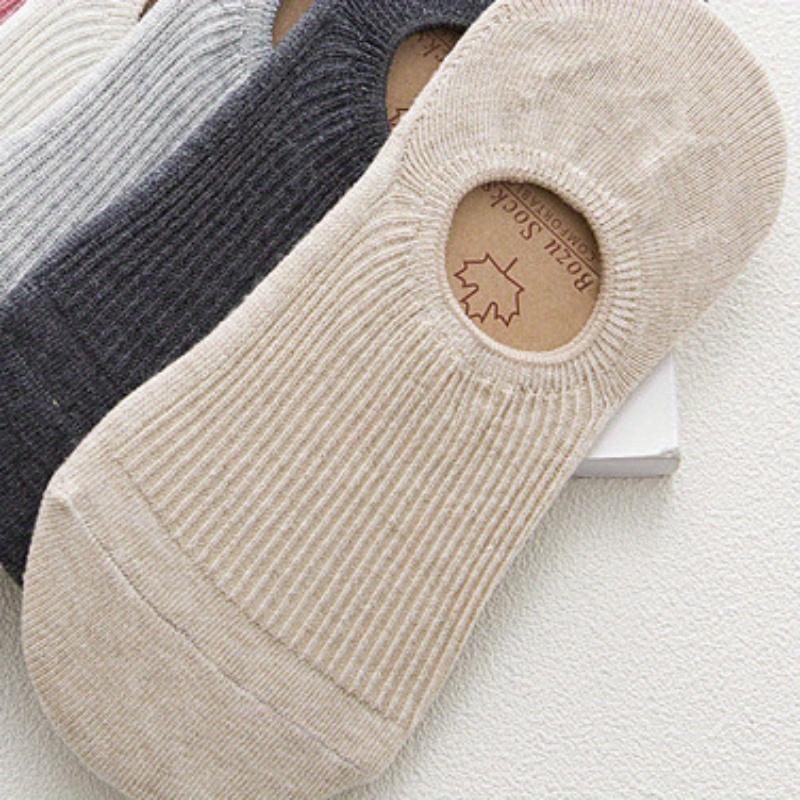 Men's Solid Liner Anklets Socks Soft Breathable Sweat Absorbent