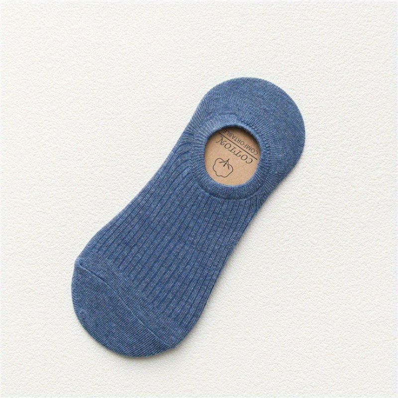 Men's 5-Pack Solid Liner Anklet Socks Soft Cotton Blend