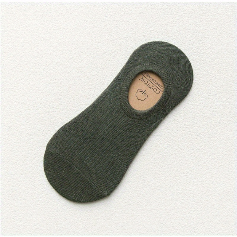 Men's 5-Pack Solid Liner Anklet Socks Soft Cotton Blend