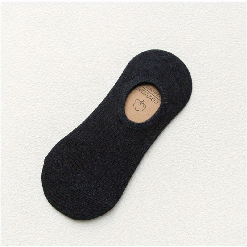 Men's 5-Pack Solid Liner Anklet Socks Soft Cotton Blend