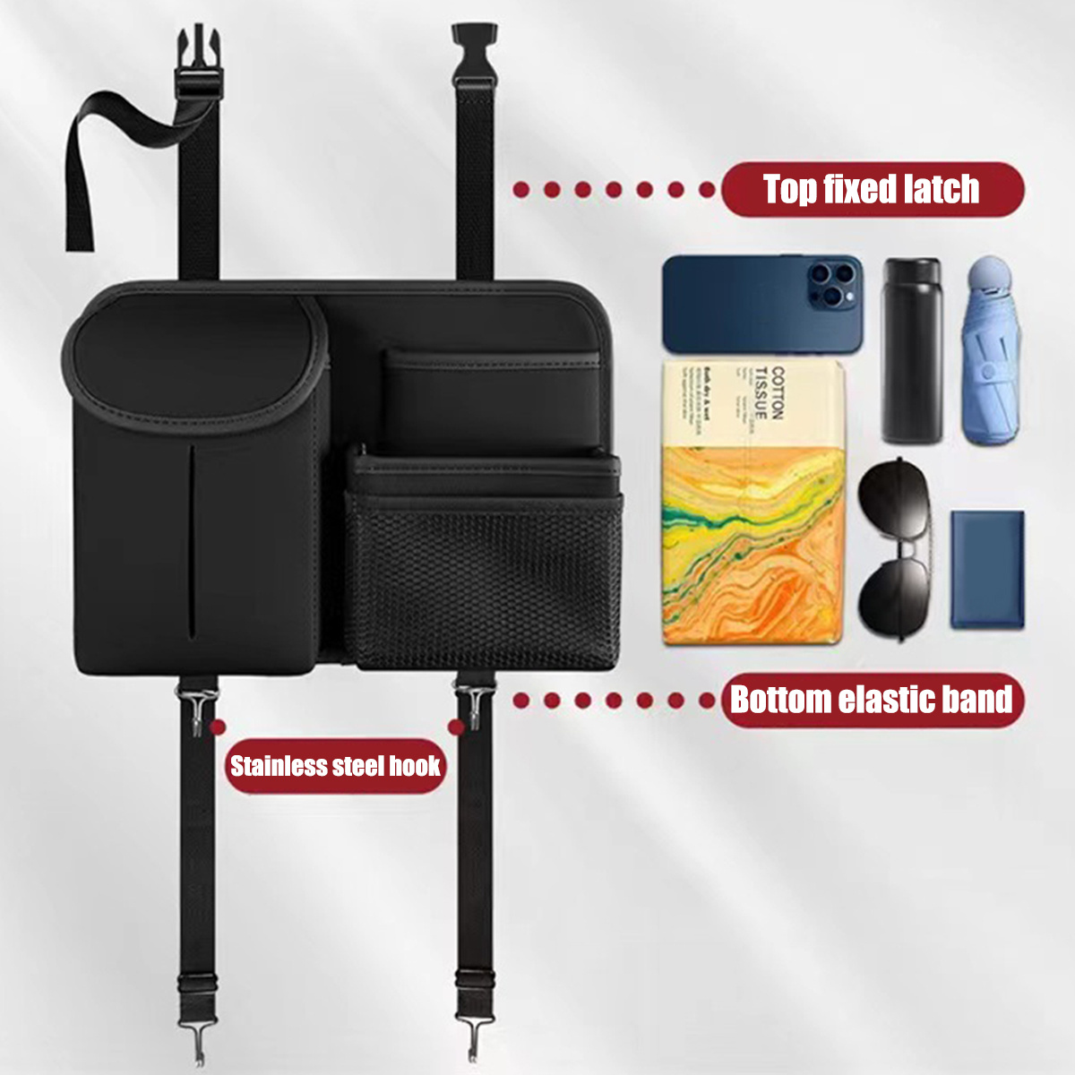 Tragbarer Autositz-Rückenhaken-Aufhänger-Taschen-Organisator-Halter-Auto-Styling