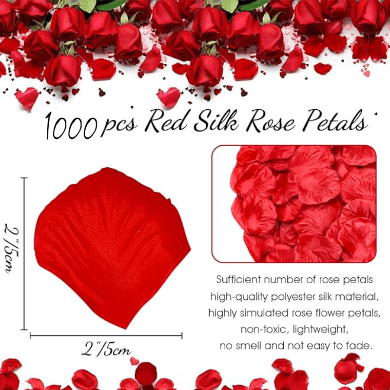 1000pcs Pétalos Rosa Pétalos Flores Artificiales Pétalos - Temu Chile