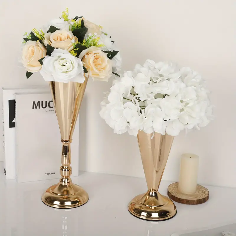 1pc, Flower Stand Decoration European-style Metal Table Center Vase,  Wedding Birthday Dessert Table Flower Arrangement, Wedding Decor, Wedding  Supplie