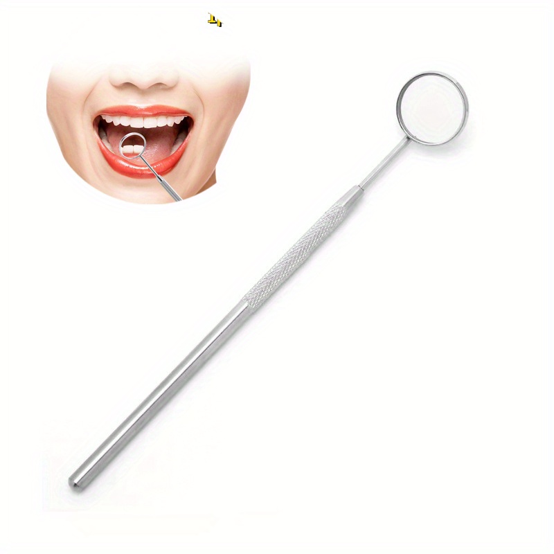 1pc Miroir Dentaire en Acier Inoxydable, Miroir de Dentiste, Miroir Buccal  Dentaire, Outils de Laboratoire Dentaire, Instrument de Blanchiment des Den