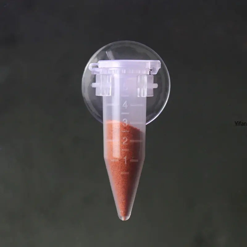 1pc fish tank centralized feeder transparent food feeding cup compatible with aquarium details 1