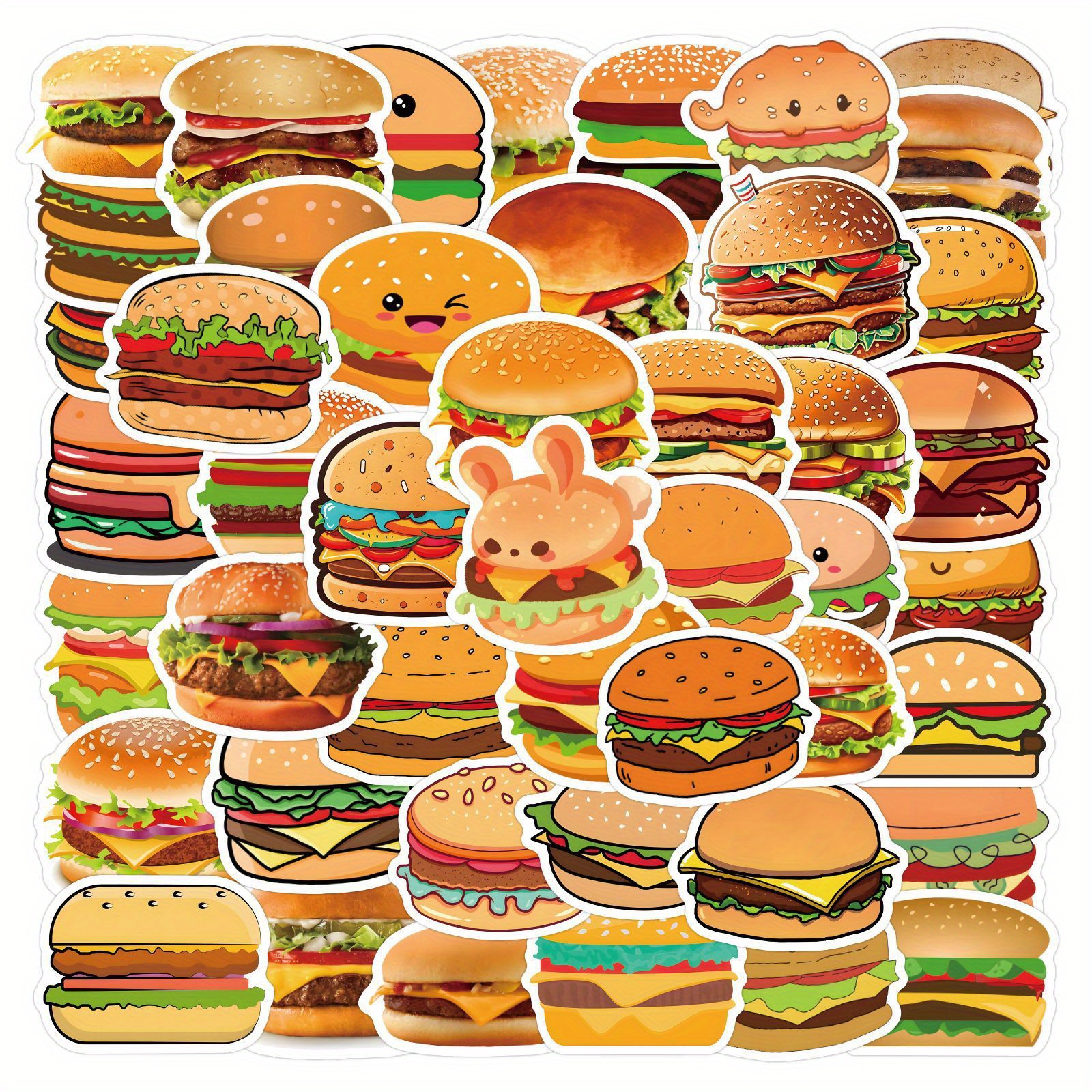 Cartoon Food Stickers Cute Water Bottle Stickers Vinyl - Temu