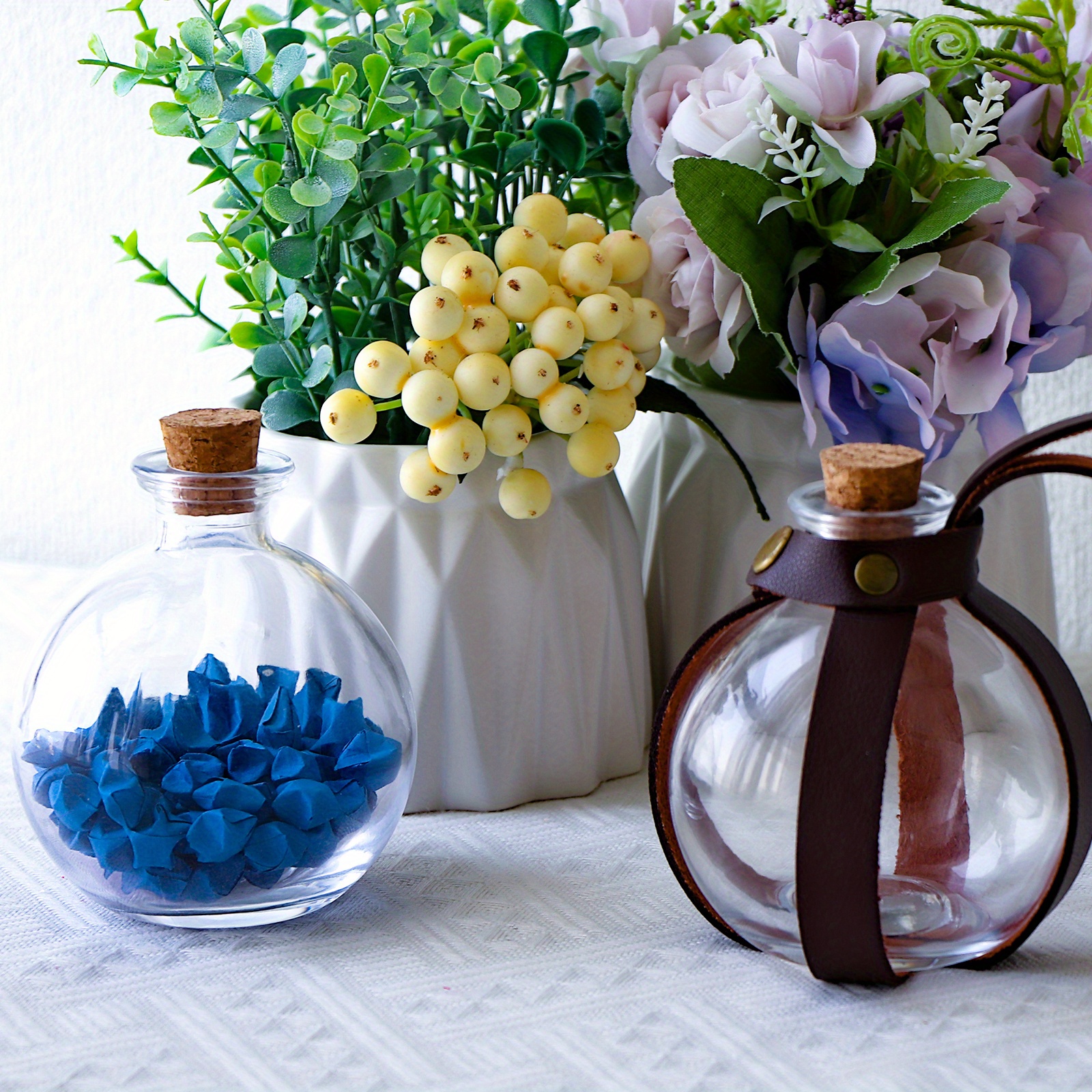 Eleganttime Potion Bottles with Cork12 Pack Small Clear Vintage Decorative Bottlesmini Vase Glass Jars with Cork Lids for DIY Craftsdecorsand Art, Cle