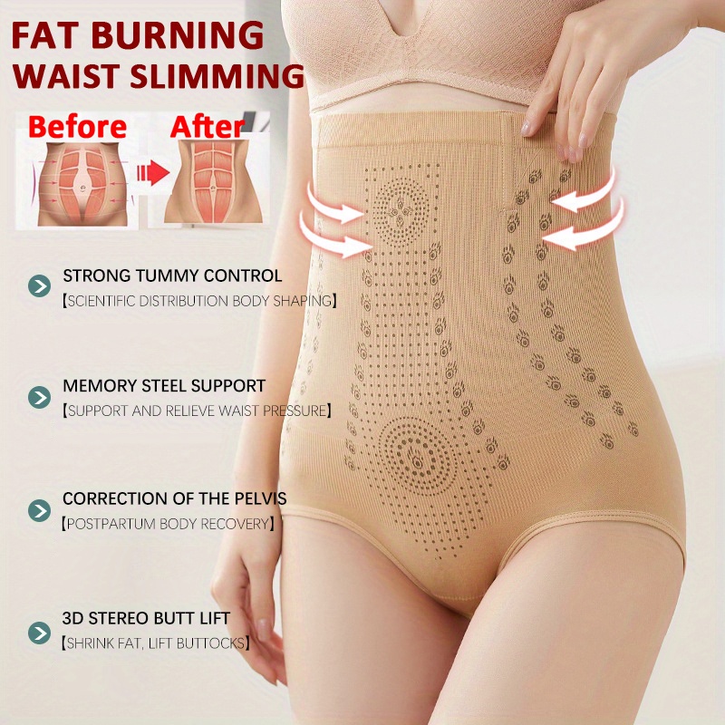 Women High Waist Shapewear Fat Burning Body Shaper Briefs Tummy Control  Bodysuit Butt Lift Panties