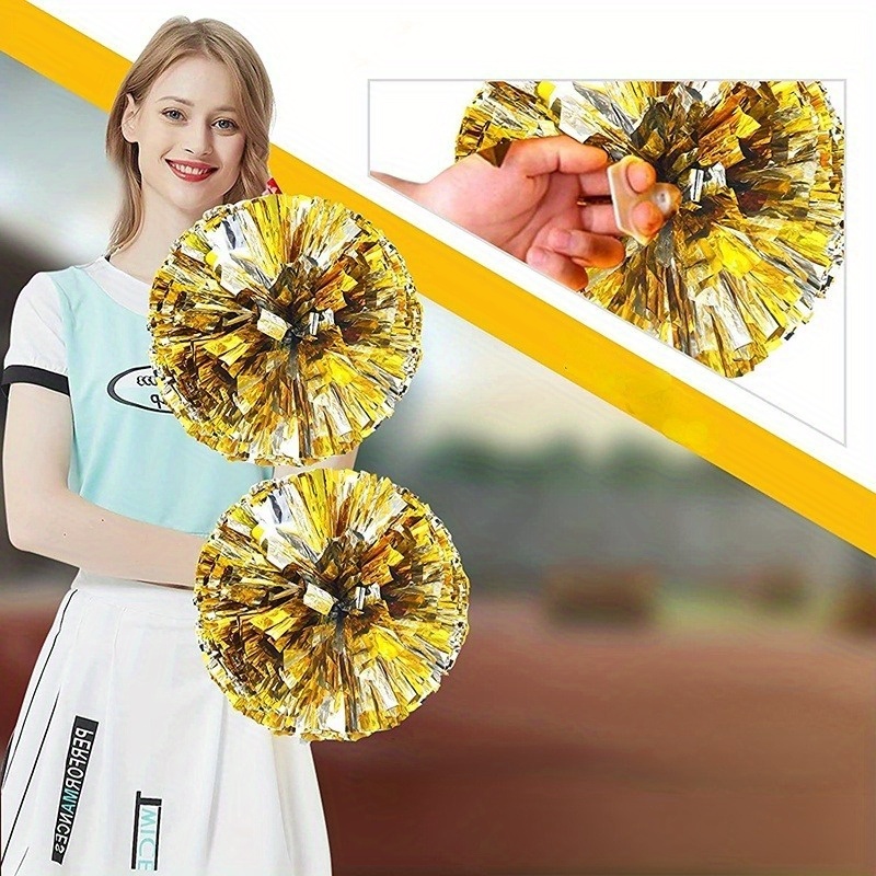 Premium Cheerleading Pom Poms With Durable Ring For High - Temu
