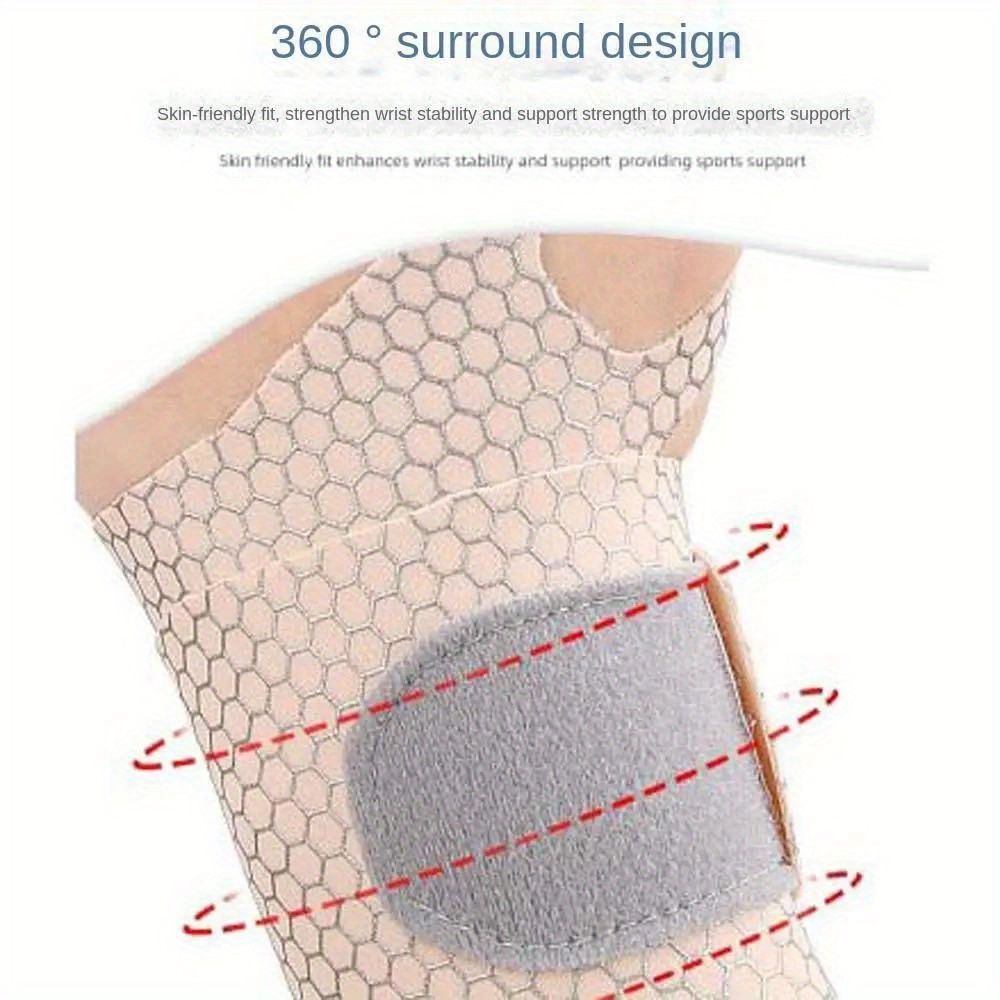 1pc ultra thin adjustable wrist brace for     support breathable lightweight sport office use unisex   with comfort padding   beige Product details 4