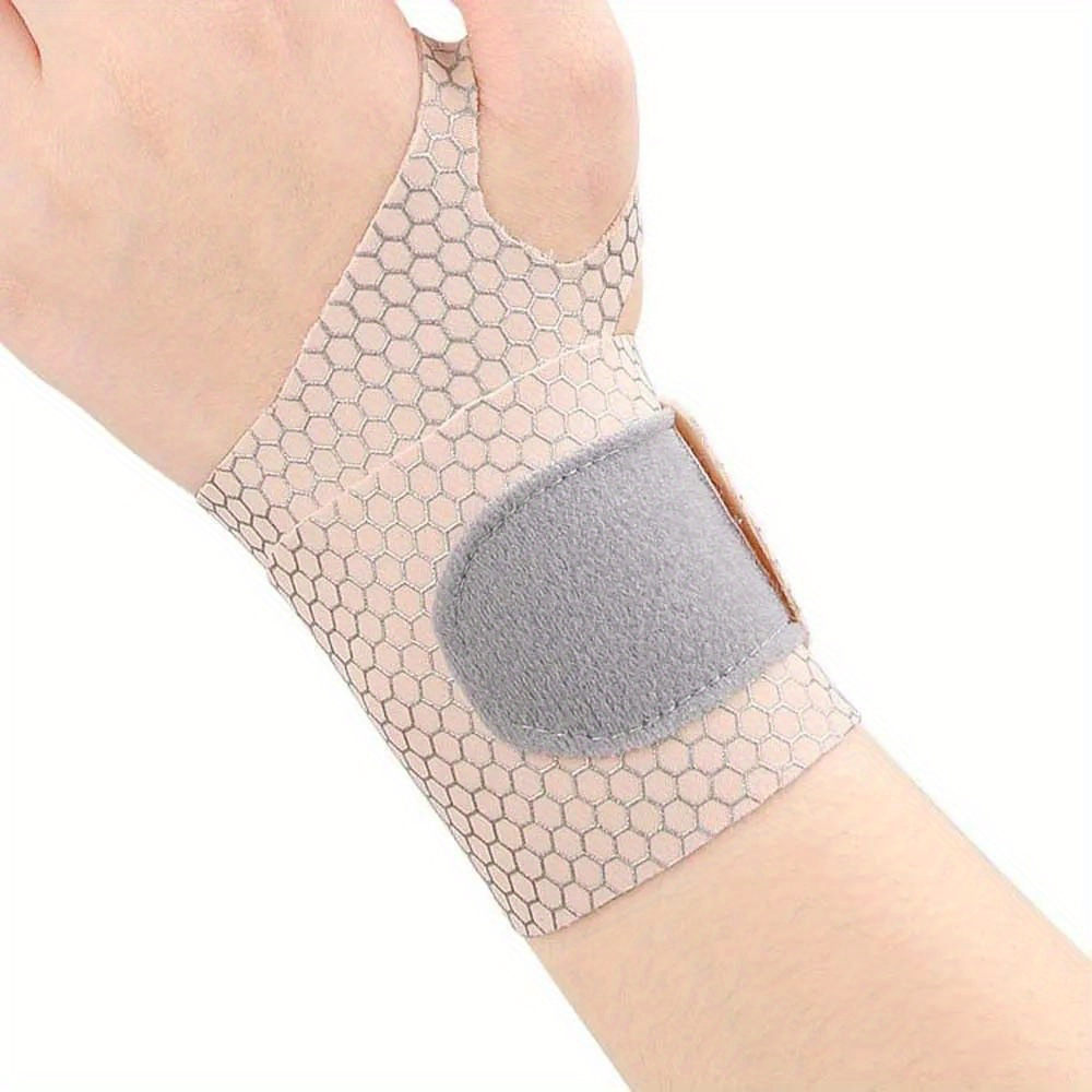 1pc ultra thin adjustable wrist brace for     support breathable lightweight sport office use unisex   with comfort padding   beige Product details 9