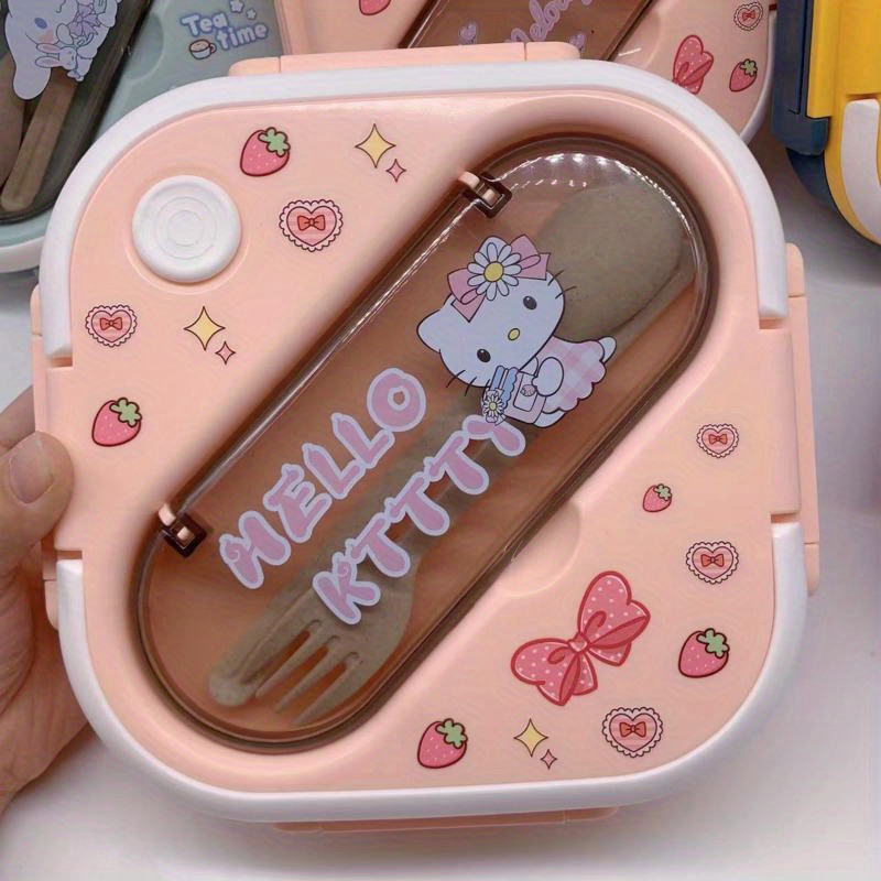 Hello Kitty Convenient Bento Box Cute Plastic Lunch - Temu