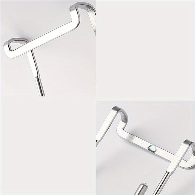 1pc Stainless Steel Over Door Hook, Punch Free Double S Hook, Hooks For  Hanging Clothes, Towels, Sundries, For Kitchen, Bathroom, Bedroom And Office