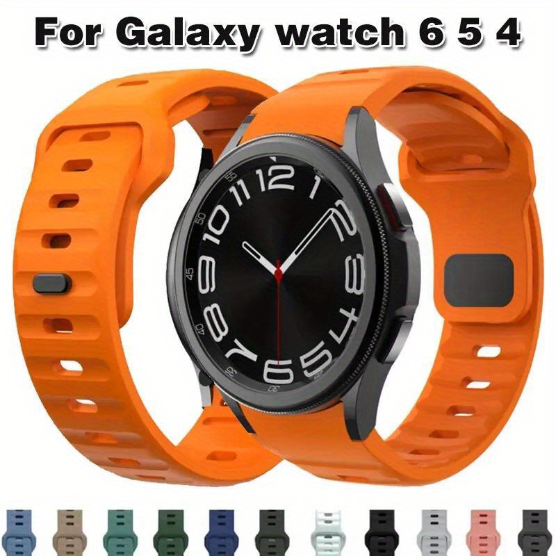  Bands Compatible with Samsung Galaxy Watch 6 Classic Band 43mm  47mm Galaxy Watch 5 Pro Band 45mm/Watch 5 44mm 40mm, Rugged No Gap Silicone  Replacement Sport Strap for Men (Army Green) 