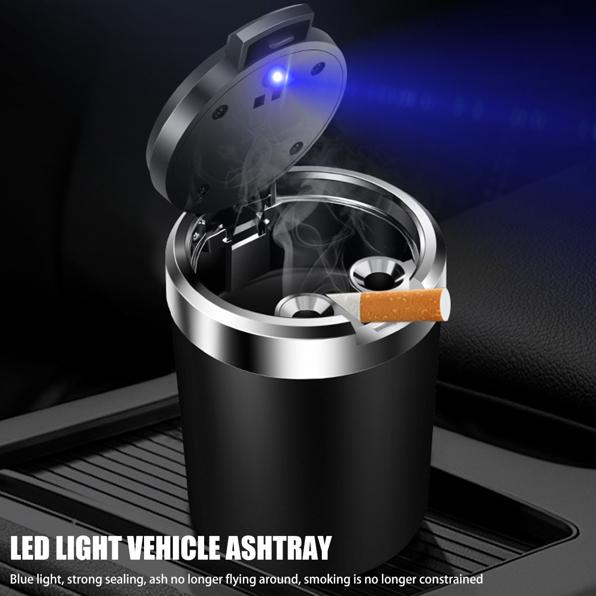 Cenicero coche LED compacto