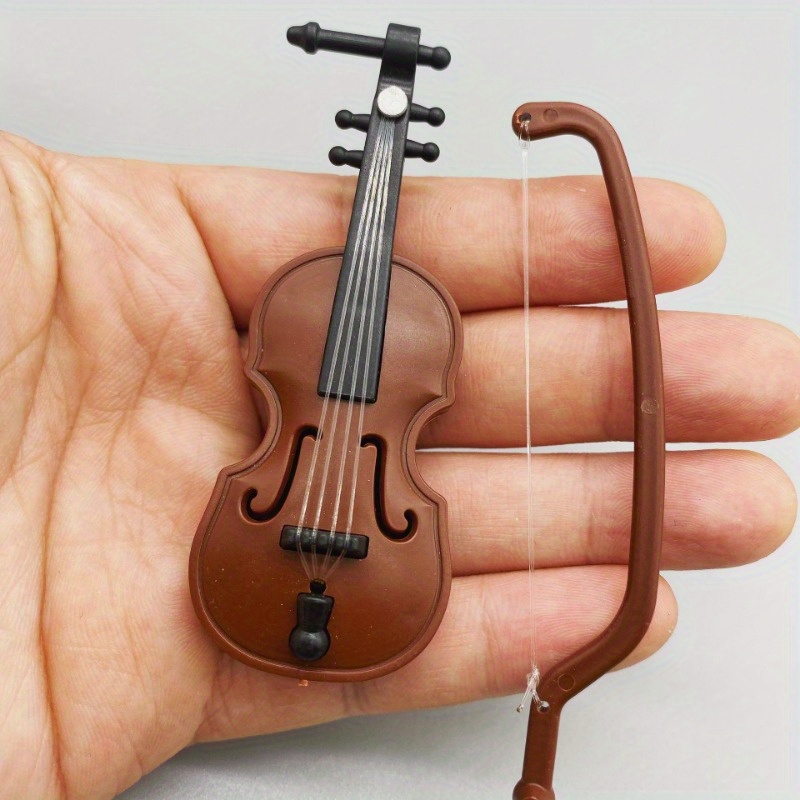 Musiin Guitare miniature avec support et étui, mini guitare électrique 6  cordes instruments de musique miniature modèle maison de poupée décoration  de