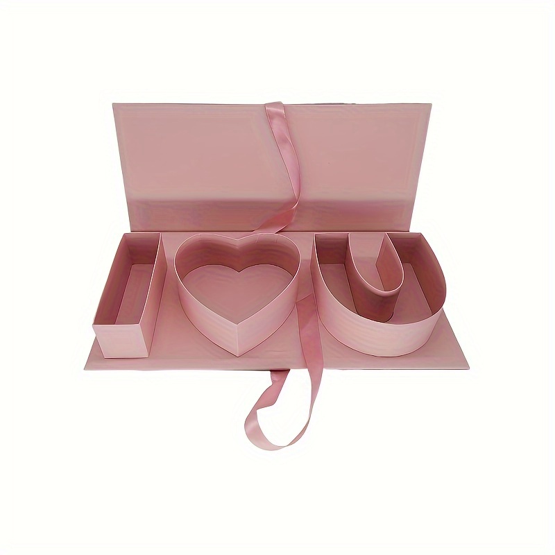  Caja de regalo Caja de embalaje rosa en forma de