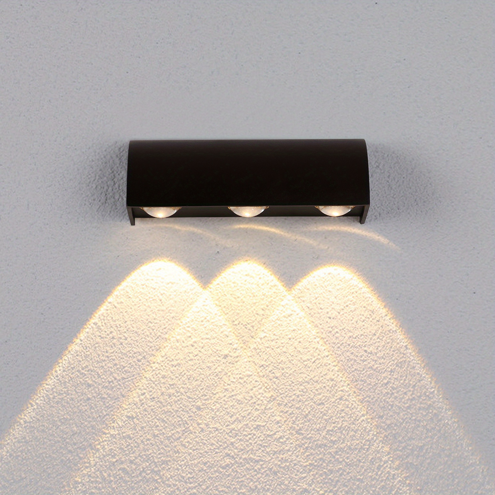 Applique murale LED Lampe exterieur Noir Anthracite 360LM 3000K blanc chaud  Lumière Aluminium IP65 étanche Luminaire