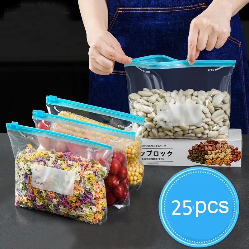 Dropship 5pcs Food Storage Bags; Portable Folding Sealed Food Storage  Containers With Lids; Clear Reusable Large Capacity Storage Bags;  Moisture-proof Sealed Bags For Rice Cereal Food; Kitchen Supplies to Sell  Online at