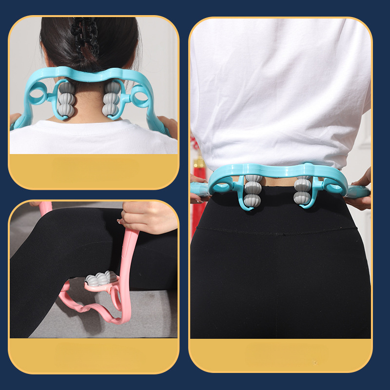 1pc Neck Massager, Neck Roller For Deep Tissue, Trigger Point Roller  Massager With 6 Wheels, Handheld Shiatsu Shoulder Massage Tools, Suitable  For Arm