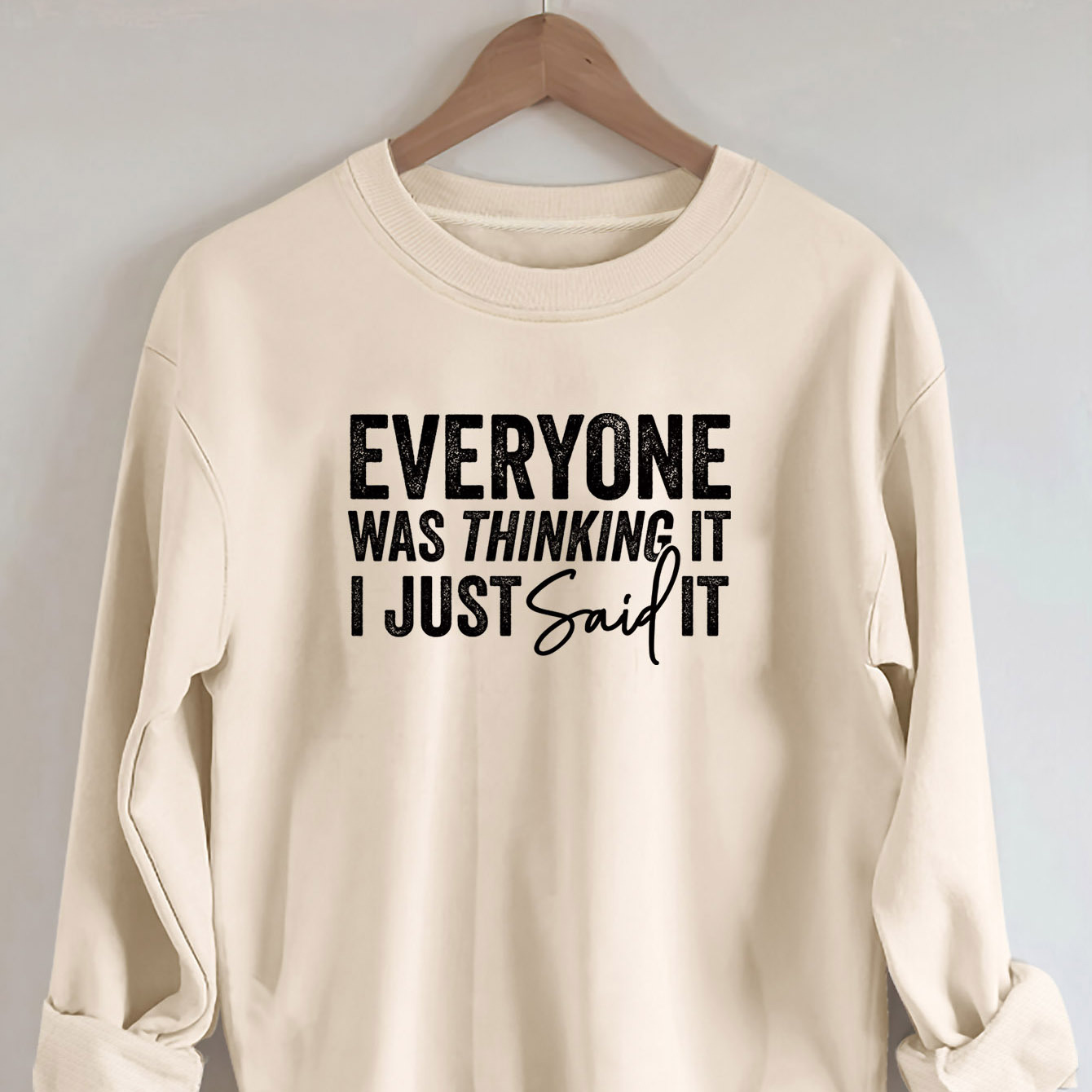 

Letter Print Sweatshirt, Crew Neck Casual Sweatshirt For Fall & Spring, Women's Clothing