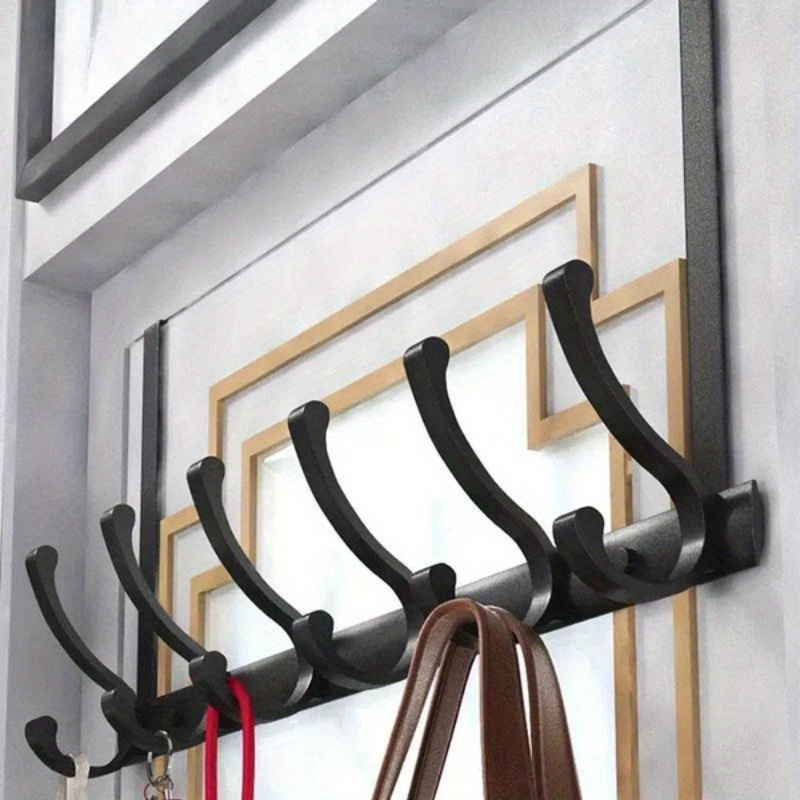 1Pcs Door Hanger With 6 Hooks, Heavy Duty Over Door Hooks For Bedroom, Over  Door Hanger, Rust Resistant Over Door Coat Hooks, Back Of Door Hooks, For