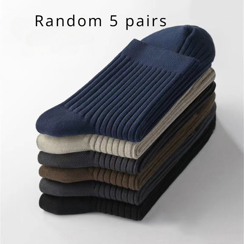 TEMU 5 Pairs Of Crew Socks, Casual Unisex Socks For Wearing