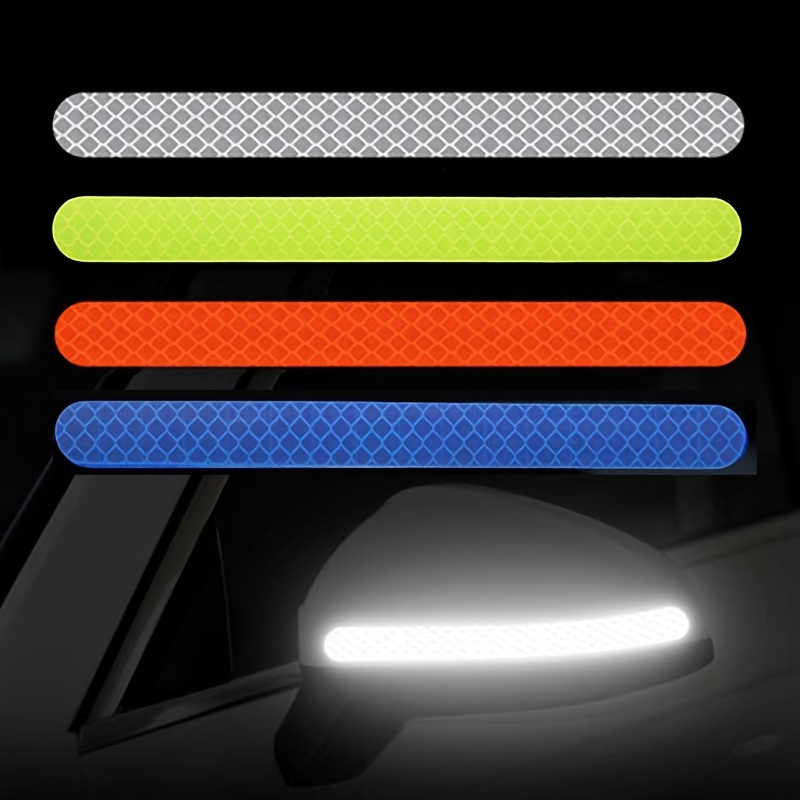 2pcs Auto-Reflektor-Aufkleber, Anti-Kratz-Reflektorstreifen, Autozubehör,  Universelle Anti-Kollisions-Reflektorstreifen Für LKW Motorrad Fahrrad