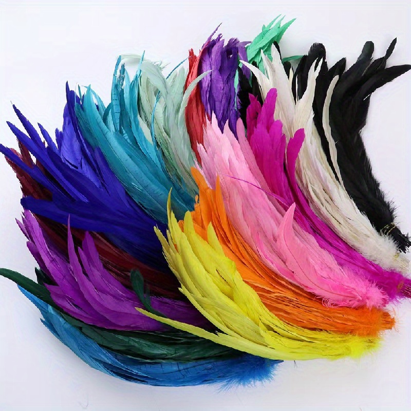 10pcs Natural Peacock Feathers, Long Beautiful Feathers For DIY Craft,  Party Wedding Holiday Home Decor