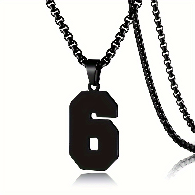 Mens deals number necklace