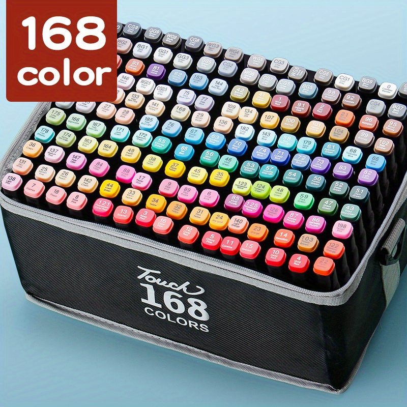 80/168/262colors Alcohol Markers, Dual Tip Art Markers For Adult Coloring  Sketching Drawing Markers For Artists Paint Markers Pen With Carry Case -  Arts, Crafts & Sewing - Temu