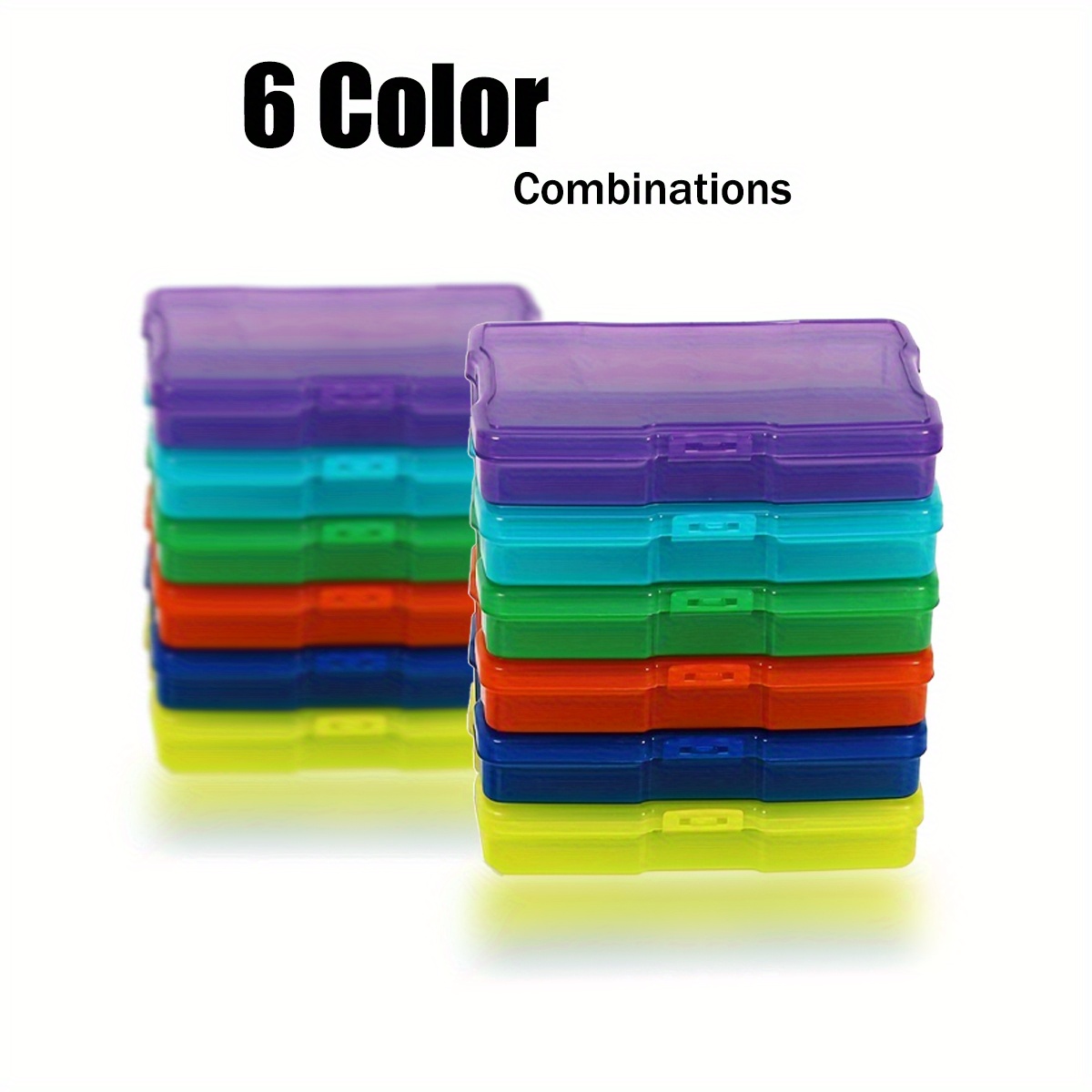 6 Uds. Contenedor Almacenamiento Plástico Pequeño 6 Colores - Temu