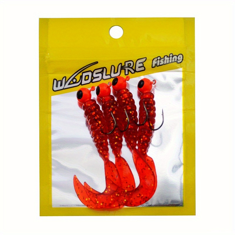 T tail Soft Fishing Bait Matched Jig Head Hooks Artificial - Temu  Philippines