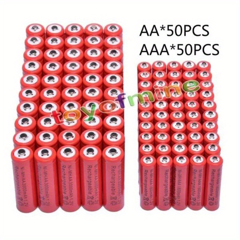 Rechargeable Batteries Aaa Aa 1.2v 3000mah - 2a 3a Lithium Rechargeable  Battery - Aliexpress