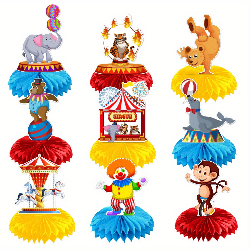 Decoración temática de carnaval de circo para fiesta de cumpleaños