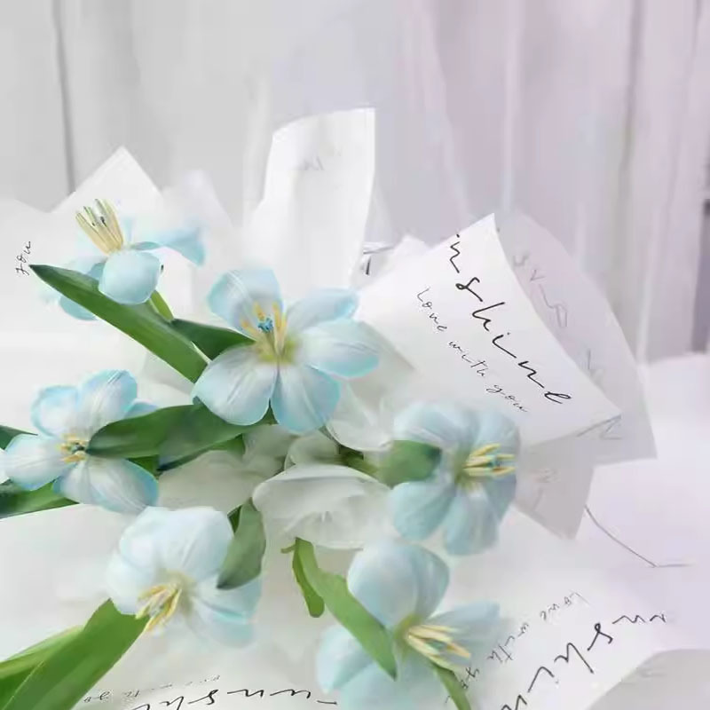 Removable milk cotton flower wrapping paper solid color tissue paper  waterproof lining flower wrapping paper bouquet